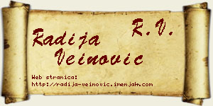 Radija Veinović vizit kartica